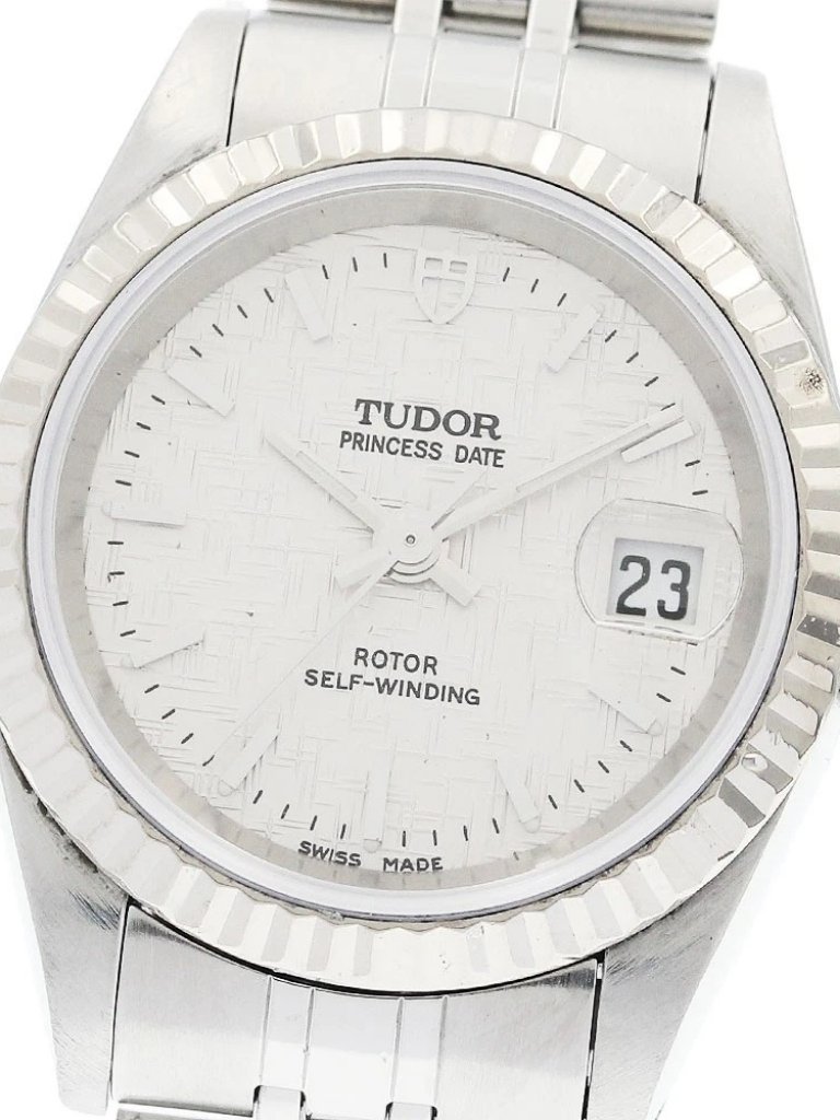 Tudor Princess Date 92414 Wg Bezel Silver Dial Automatic Ladies Watch940377